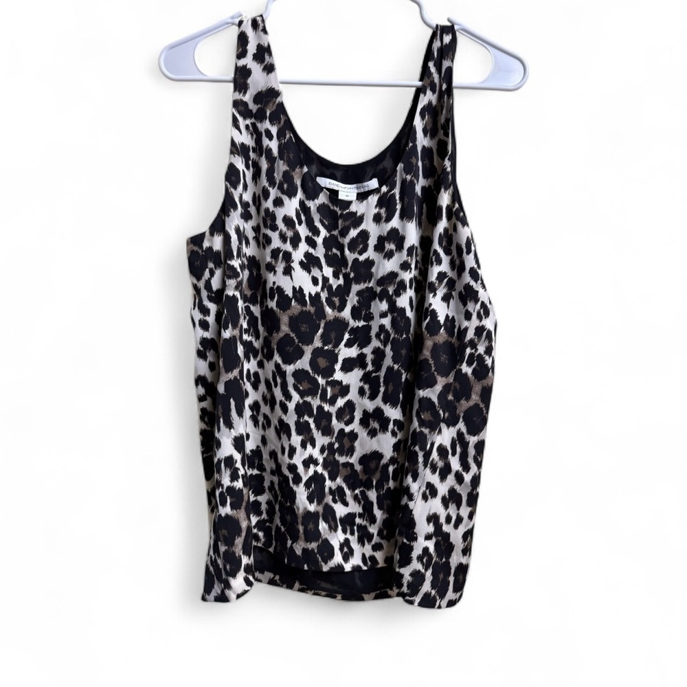 Diane von Furstenberg Silk Leopard Print Tank Top Blouse Size M